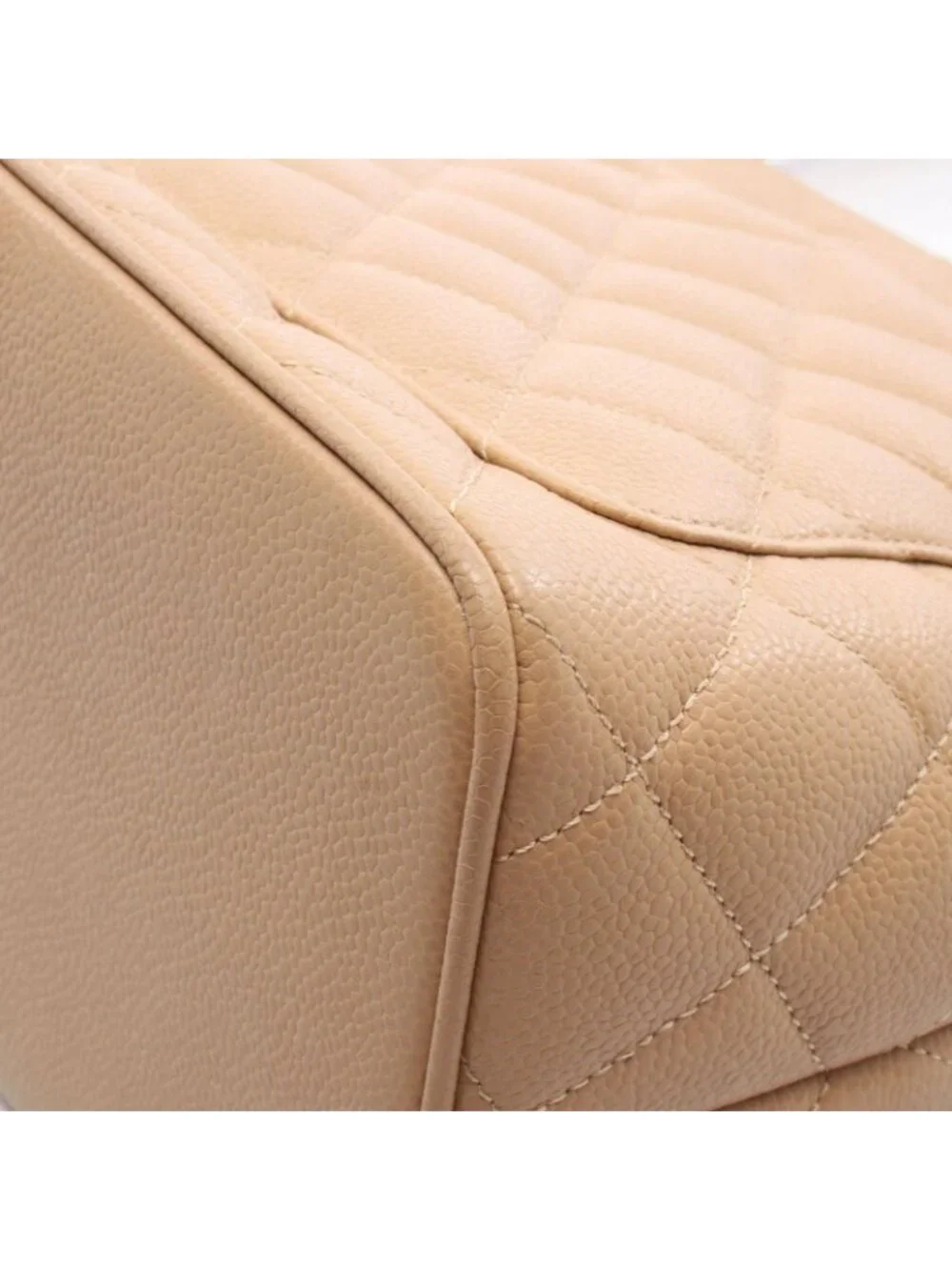 Chanel Tote Reissue Beige Caviar Leather